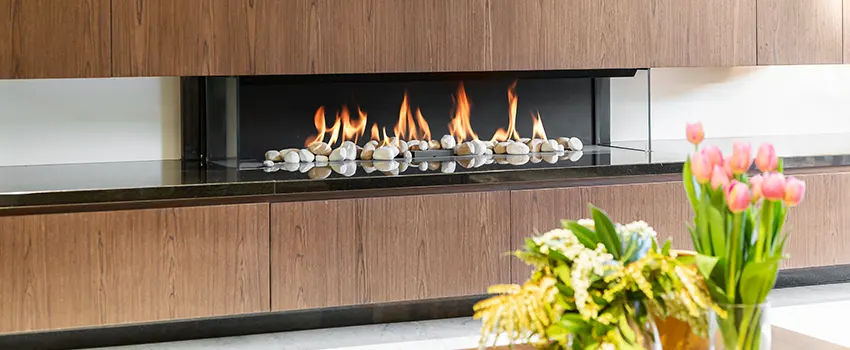 Double-height Fireplace Design Refurbishment in Mississauga, Ontario